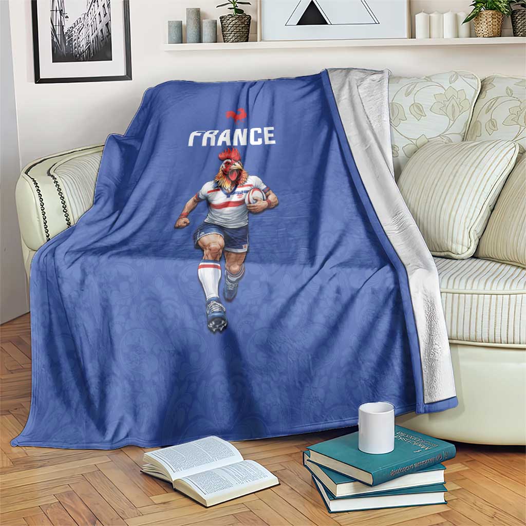 Rugby France Blanket XV de France Gallic Rooster Mascot