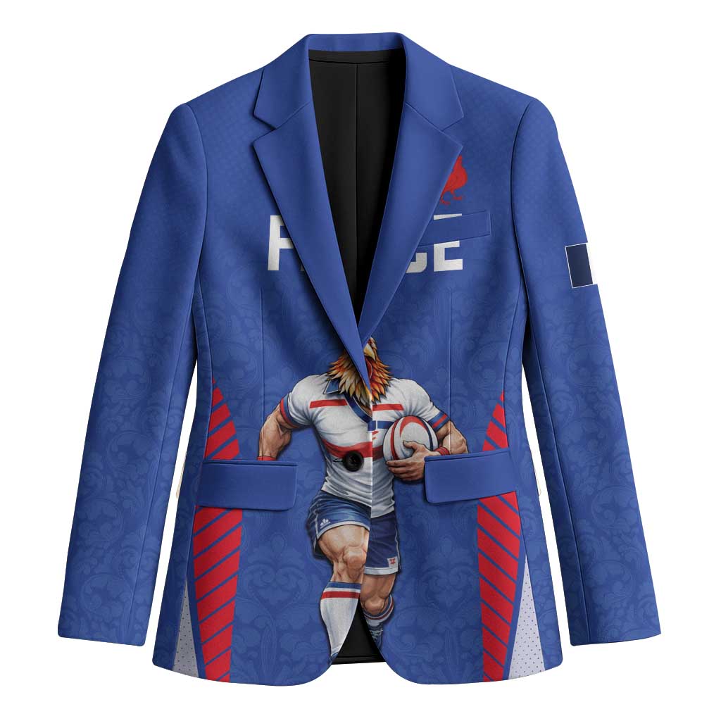 Custom Rugby France Blazer XV de France Gallic Rooster Mascot