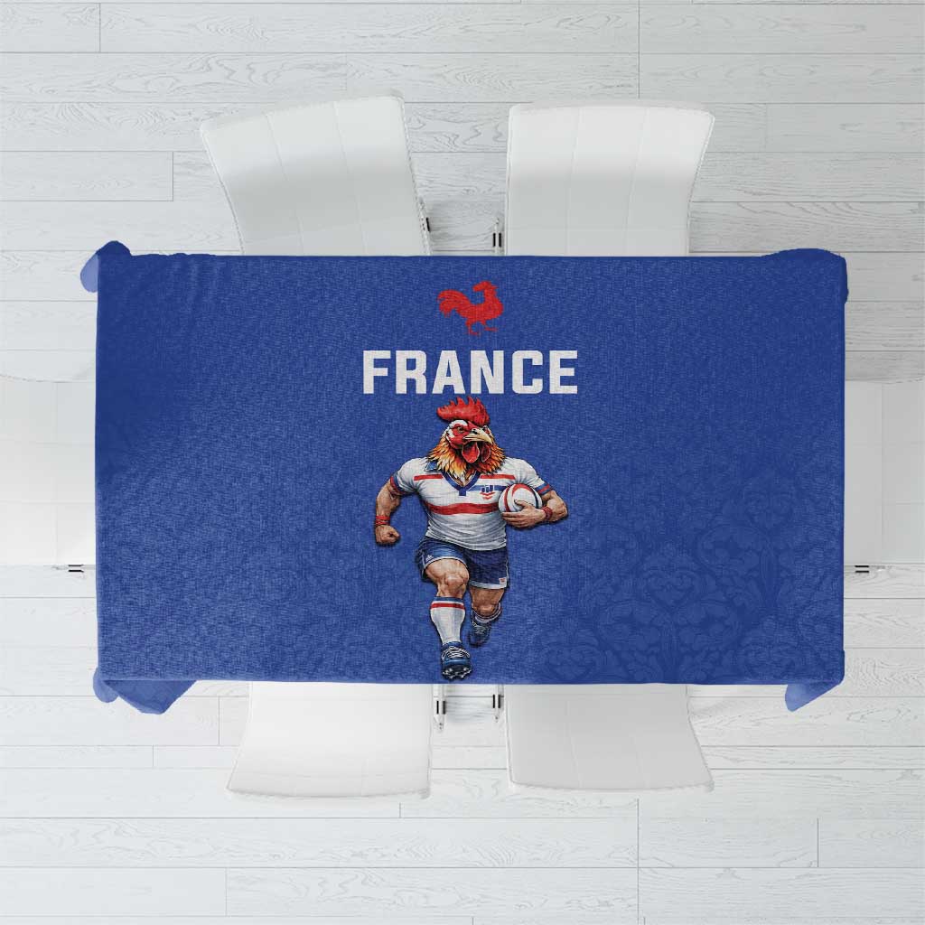 Rugby France Tablecloth XV de France Gallic Rooster Mascot