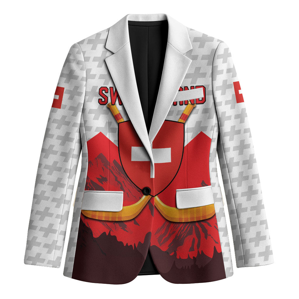 Switzerland Ice Hockey Custom Blazer Swiss Shield Alps Art