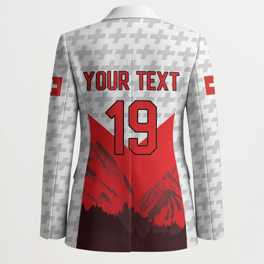 Switzerland Ice Hockey Custom Blazer Swiss Shield Alps Art