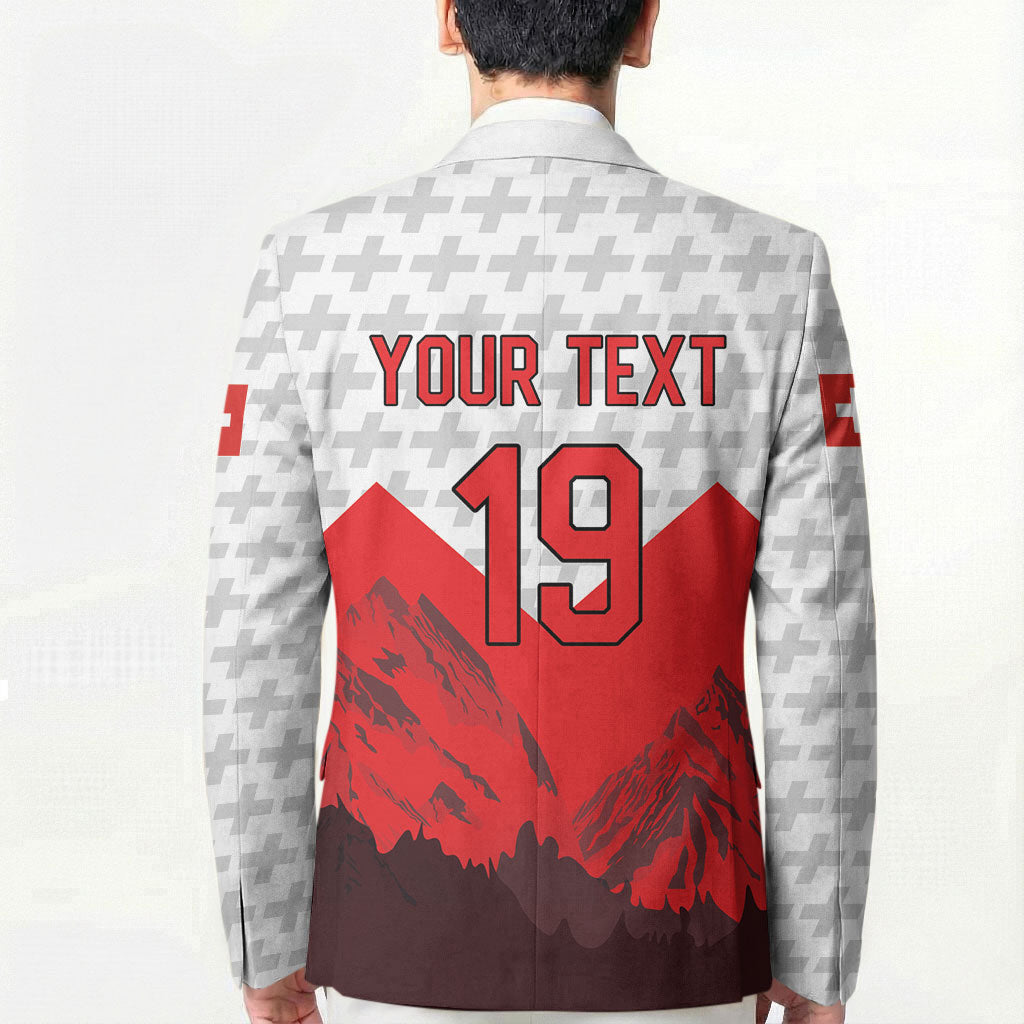 Switzerland Ice Hockey Custom Blazer Swiss Shield Alps Art