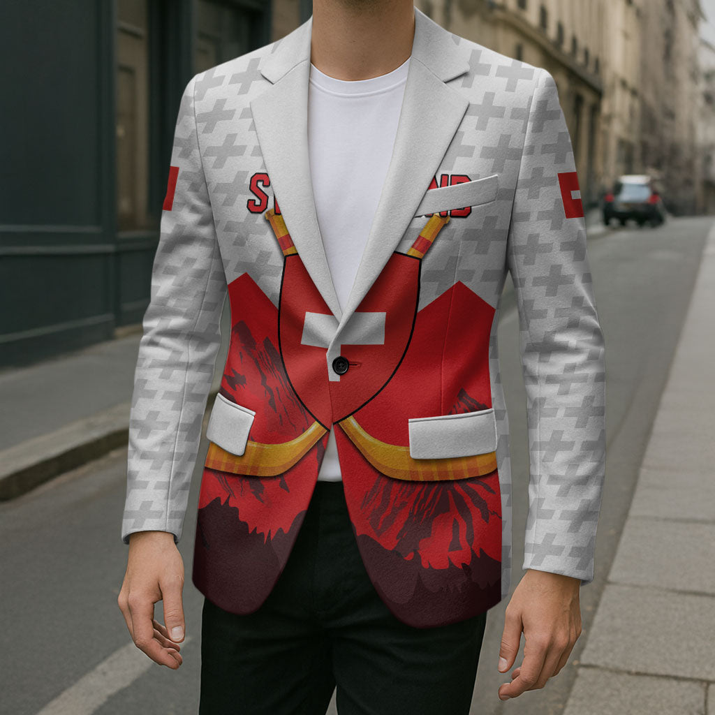 Switzerland Ice Hockey Custom Blazer Swiss Shield Alps Art