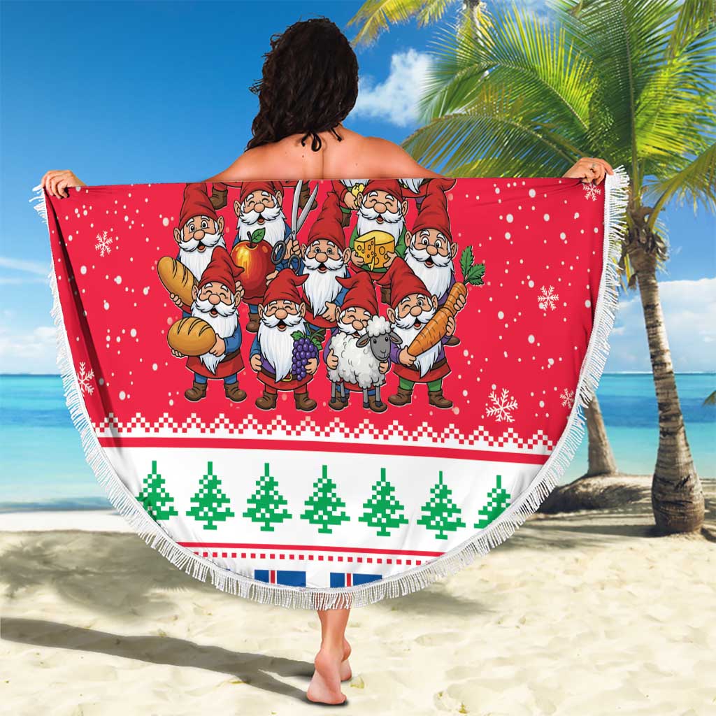 Iceland Christmas Beach Blanket Icelandic Yule Lads - Wonder Print Shop
