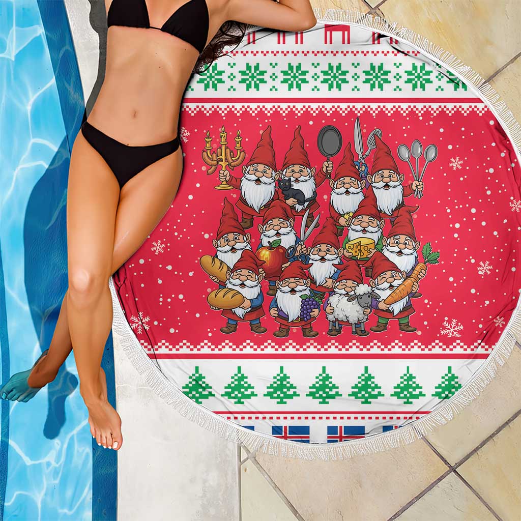 Iceland Christmas Beach Blanket Icelandic Yule Lads - Wonder Print Shop