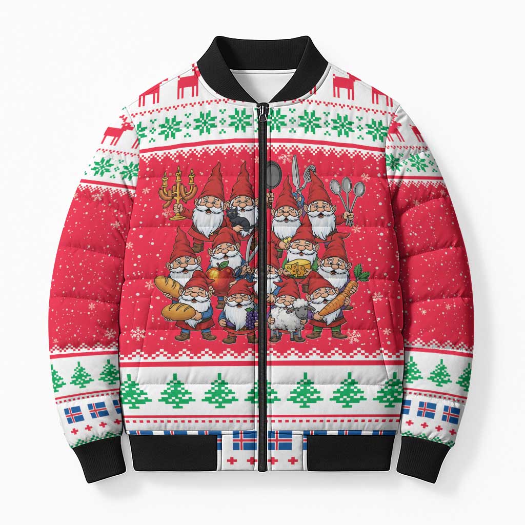 Iceland Christmas Bomber Puffer Jacket Icelandic Yule Lads LT19