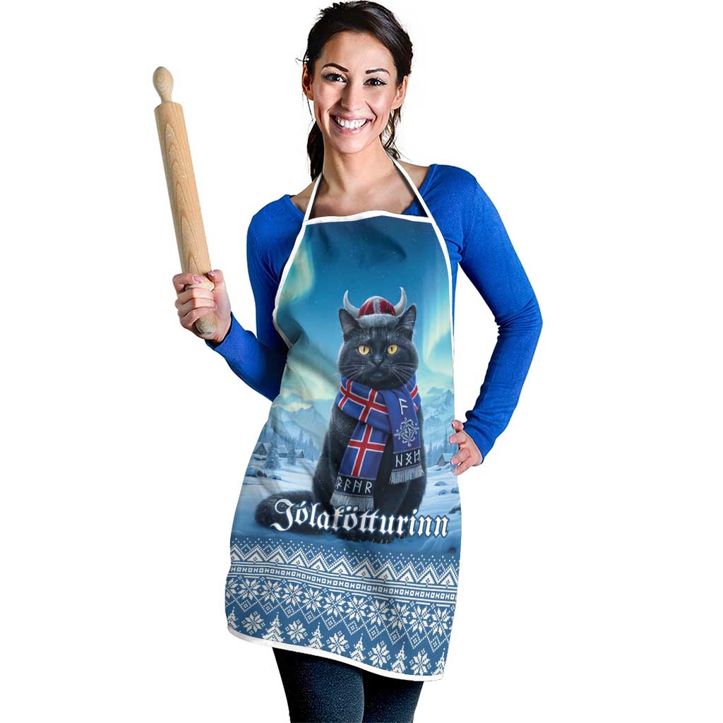 Iceland Christmas Apron Icelandic Yule Cat - Wonder Print Shop