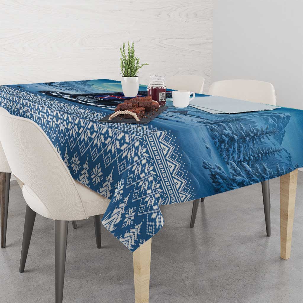 Iceland Christmas Tablecloth Icelandic Yule Cat - Wonder Print Shop