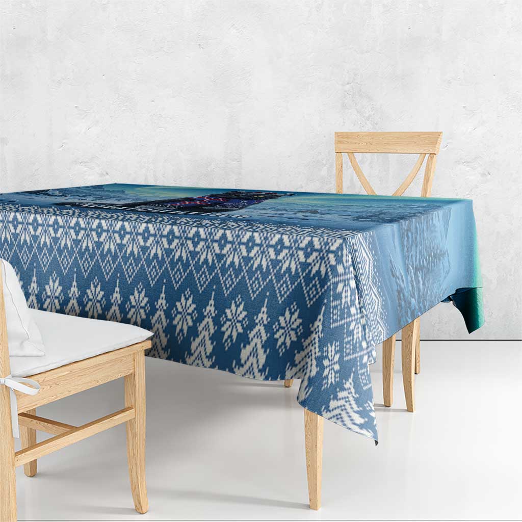 Iceland Christmas Tablecloth Icelandic Yule Cat - Wonder Print Shop