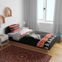 Personalized Anglesey Wales Christmas Bedding Set Mari Lwyd Celtic Knot Style - Wonder Print Shop