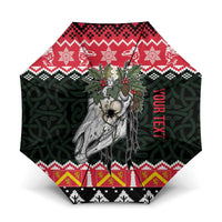 Personalized Anglesey Wales Christmas Umbrella Mari Lwyd Celtic Knot Style - Wonder Print Shop