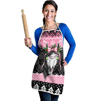 Anglesey Wales Christmas Apron Pink Mari Lwyd Welsh Celtic Knot - Wonder Print Shop