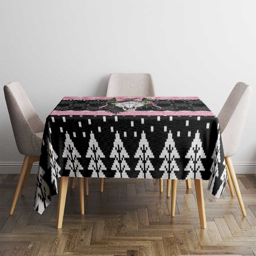 Anglesey Wales Christmas Tablecloth Pink Mari Lwyd Welsh Celtic Knot - Wonder Print Shop