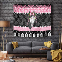 Anglesey Wales Christmas Tapestry Pink Mari Lwyd Welsh Celtic Knot - Wonder Print Shop
