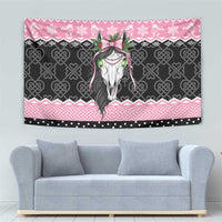 Anglesey Wales Christmas Tapestry Pink Mari Lwyd Welsh Celtic Knot - Wonder Print Shop
