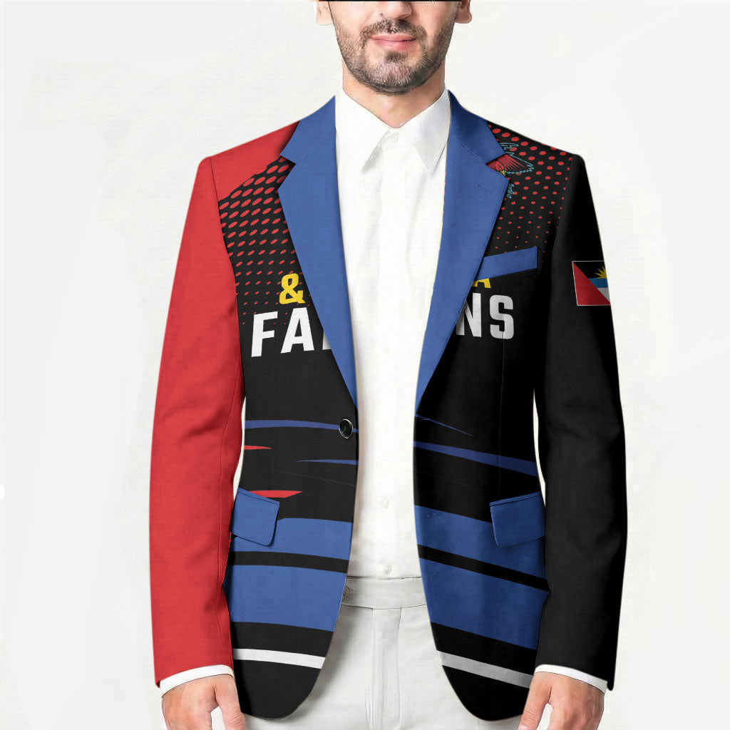Custom Antigua and Barbuda Cricket Blazer Falcons Go For Glory