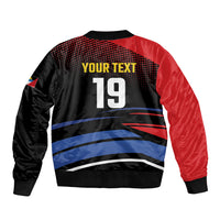Custom Antigua and Barbuda Cricket Bomber Jacket Falcons Go For Glory