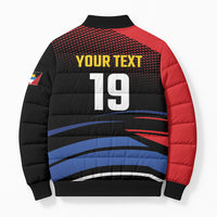 Custom Antigua and Barbuda Cricket Bomber Puffer Jacket Falcons Go For Glory