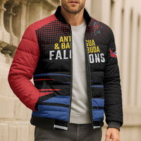 Custom Antigua and Barbuda Cricket Bomber Puffer Jacket Falcons Go For Glory