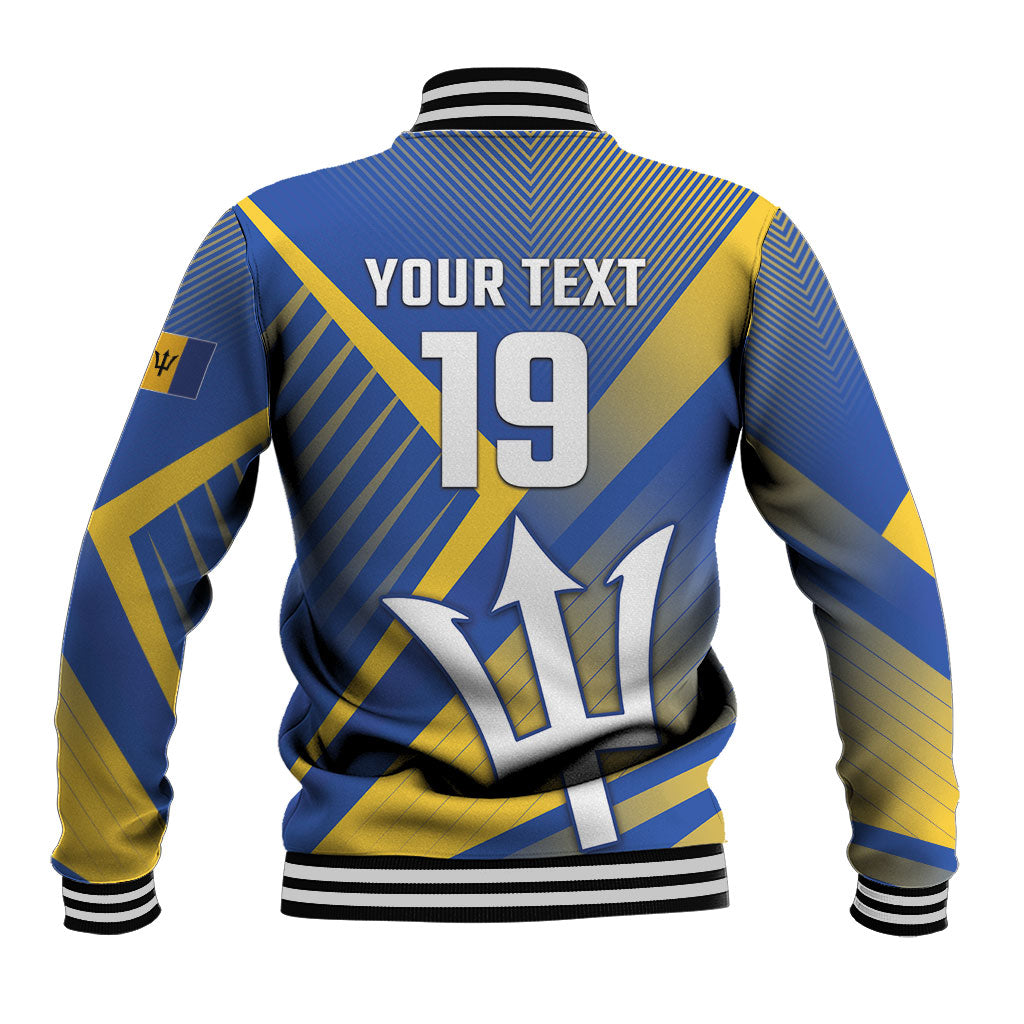 Custom Barbados Cricket Baseball Jacket Tridents Go For Glory