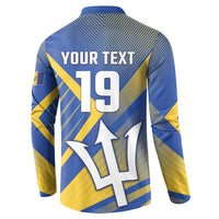 Custom Barbados Cricket Button Sweatshirt Tridents Go For Glory