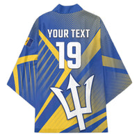 Custom Barbados Cricket Kimono Tridents Go For Glory