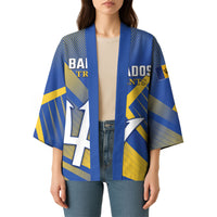 Custom Barbados Cricket Kimono Tridents Go For Glory