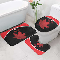 Personalized Canada Soccer Bathroom Set Maple Leaf and Map Style - Wonder Print Shop