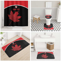 Personalized Canada Soccer Bathroom Set Maple Leaf and Map Style - Wonder Print Shop