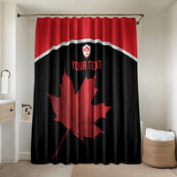 Personalized Canada Soccer Bathroom Set Maple Leaf and Map Style - Wonder Print Shop