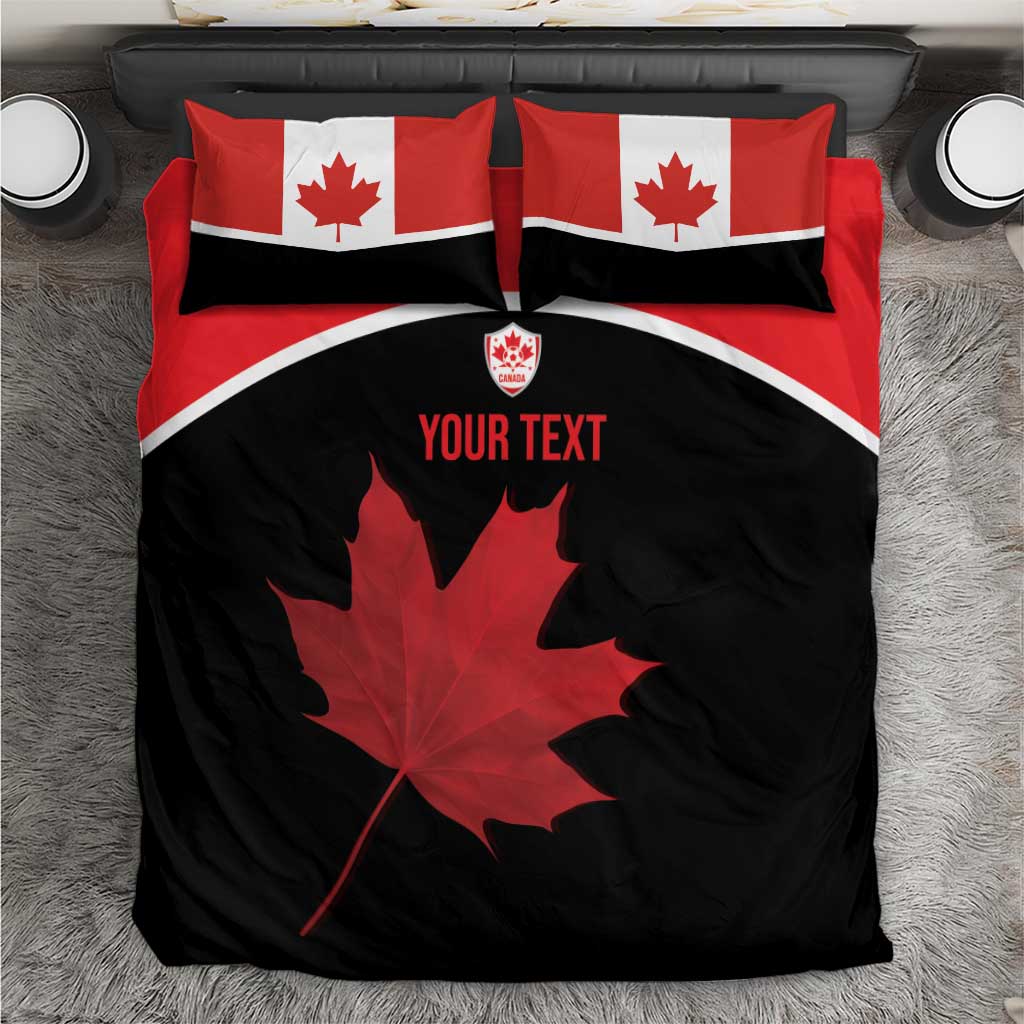 Personalized Canada Soccer Bedding Set Maple Leaf and Map Style - Wonder Print Shop