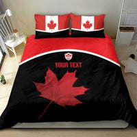 Personalized Canada Soccer Bedding Set Maple Leaf and Map Style - Wonder Print Shop