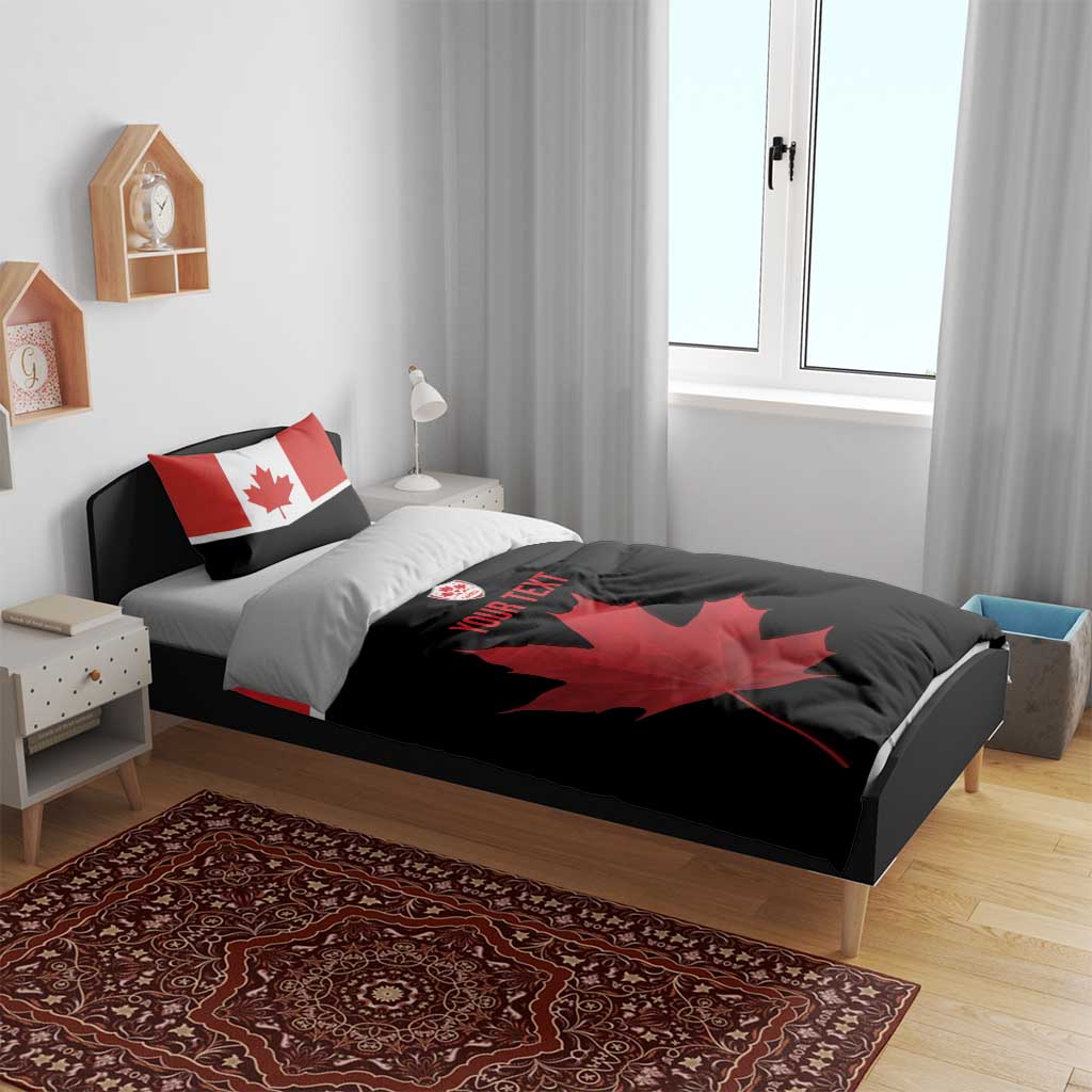Personalized Canada Soccer Bedding Set Maple Leaf and Map Style - Wonder Print Shop