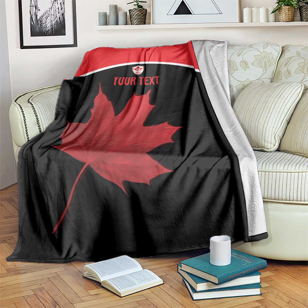 Personalized Canada Soccer Blanket Maple Leaf and Map Style - Wonder Print Shop