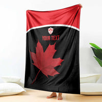 Personalized Canada Soccer Blanket Maple Leaf and Map Style - Wonder Print Shop