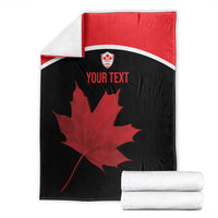 Personalized Canada Soccer Blanket Maple Leaf and Map Style - Wonder Print Shop