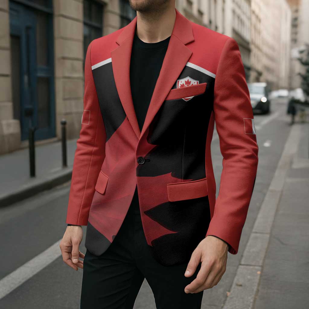 Personalized Canada Soccer Blazer Maple Leaf and Map Style - Wonder Print Shop