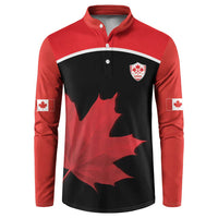 Personalized Canada Soccer Button Sweatshirt Maple Leaf and Map Style - Wonder Print Shop