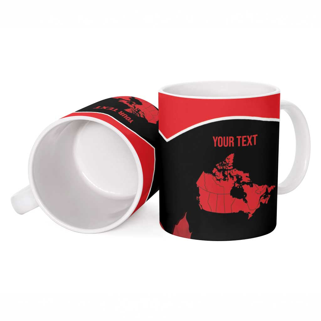 Personalized Canada Soccer Ceramic Mug Maple Leaf and Map Style - Wonder Print Shop