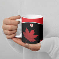 Personalized Canada Soccer Ceramic Mug Maple Leaf and Map Style - Wonder Print Shop