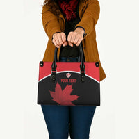 Personalized Canada Soccer Leather Bag Maple Leaf and Map Style - Wonder Print Shop