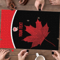 Personalized Canada Soccer Puzzle Maple Leaf and Map Style - Wonder Print Shop