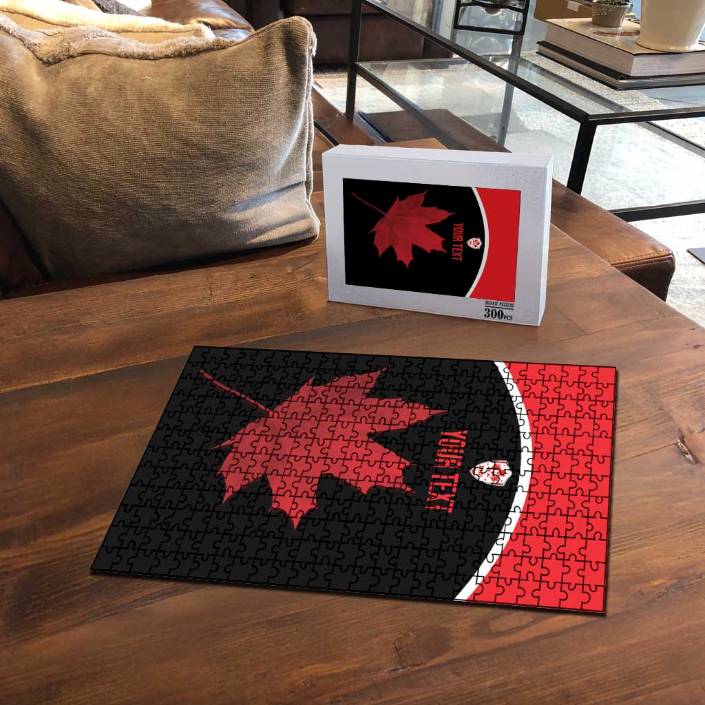 Personalized Canada Soccer Puzzle Maple Leaf and Map Style - Wonder Print Shop