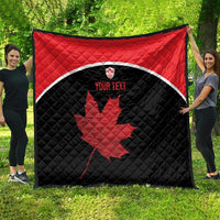Personalized Canada Soccer Quilt Maple Leaf and Map Style - Wonder Print Shop