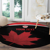 Personalized Canada Soccer Round Carpet Maple Leaf and Map Style - Wonder Print Shop