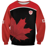Personalized Canada Soccer Sweatshirt Maple Leaf and Map Style - Wonder Print Shop
