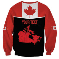 Personalized Canada Soccer Sweatshirt Maple Leaf and Map Style - Wonder Print Shop