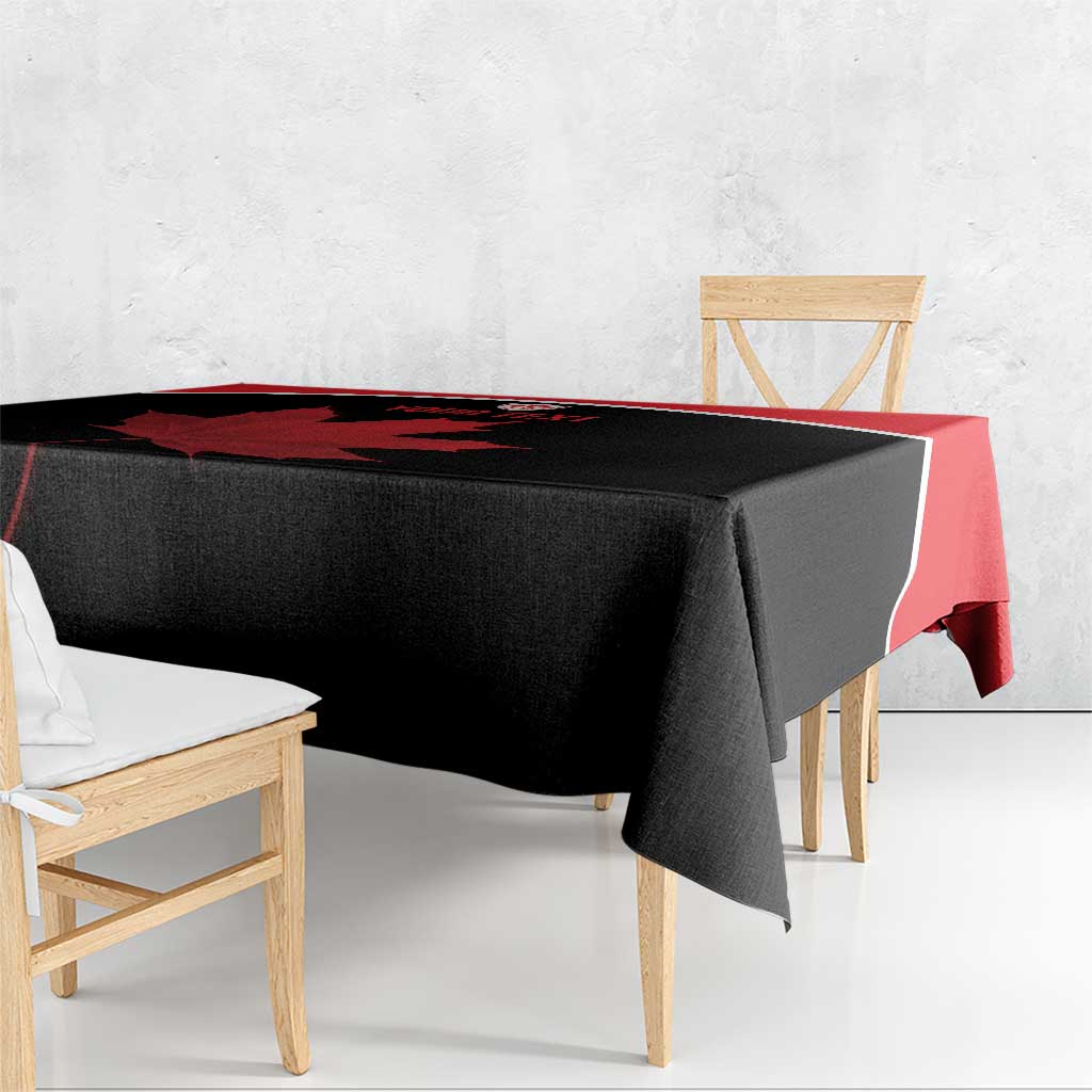 Personalized Canada Soccer Tablecloth Maple Leaf and Map Style - Wonder Print Shop