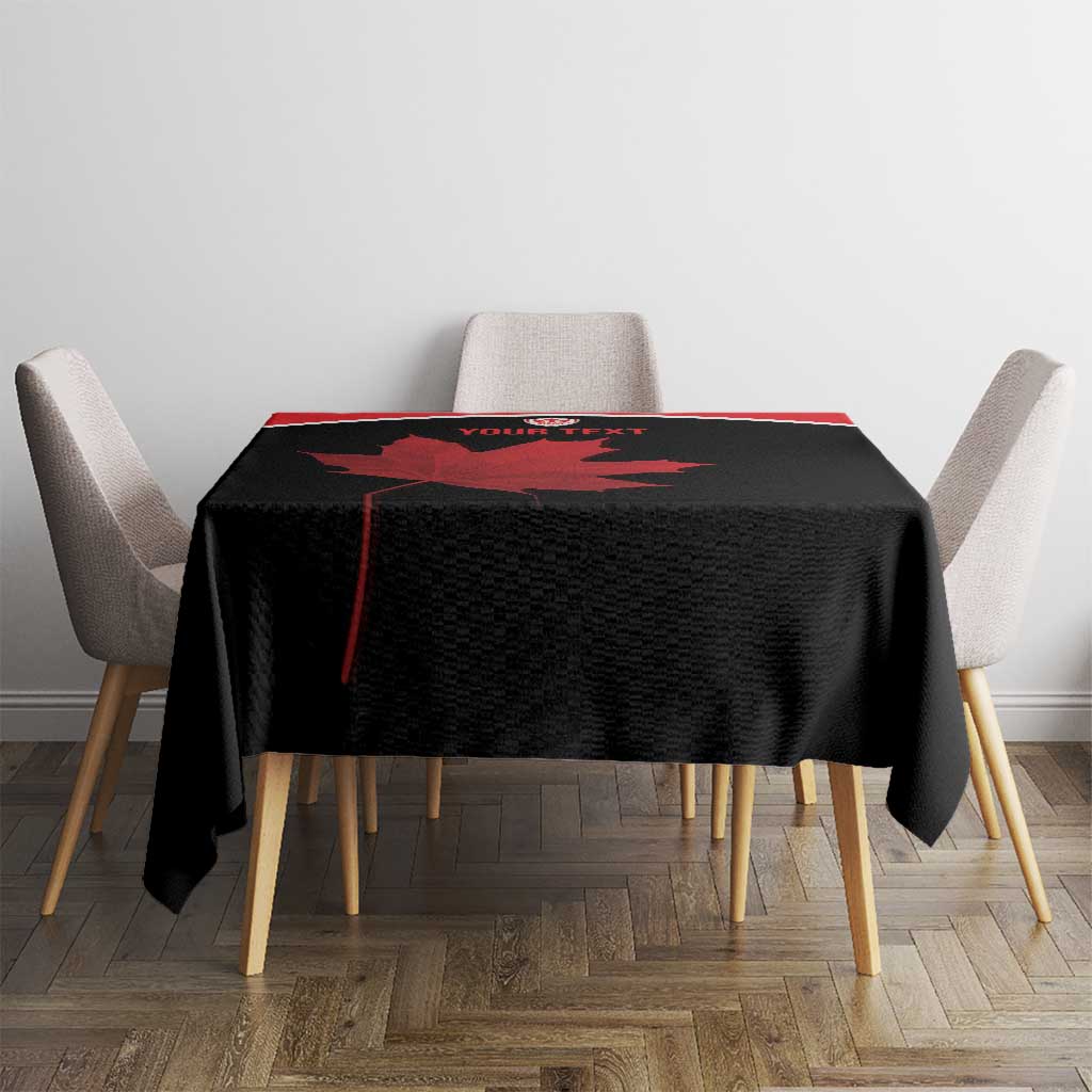 Personalized Canada Soccer Tablecloth Maple Leaf and Map Style - Wonder Print Shop