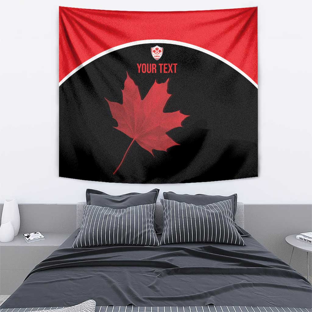 Personalized Canada Soccer Tapestry Maple Leaf and Map Style - Wonder Print Shop